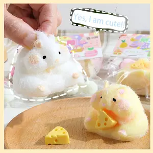 1 pc Squishy Hamster Squeeze Toys,3inch Big Cute Soft Hamster Squishy Toys,Stress Relief Squishies for Party Favors, Pinch Family, Fidget Toys Suitable Adults And Tenns