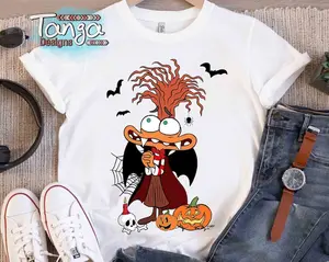 Pixar Inside Out 2 Characters Halloween Costume T-shirt, Disney Anxiety Ennui Joy Fear Mummy Skeleton Tee, Mickey's Not So Scary Trip