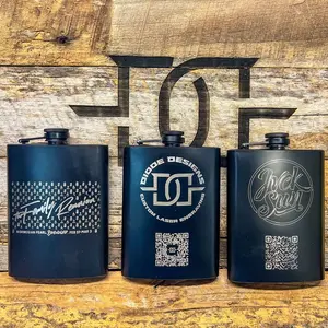 Customized Engraved 8oz Flask - Perfect for Weddings, Games, and Events - Drinkware