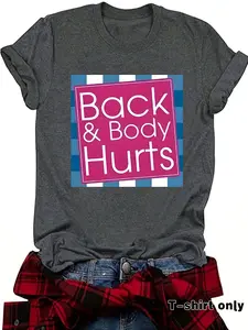 S240826008929 Casual Fitted Summer Knit Top, Moderate Thickness with Border Print, Stylish Daily Wear for Women