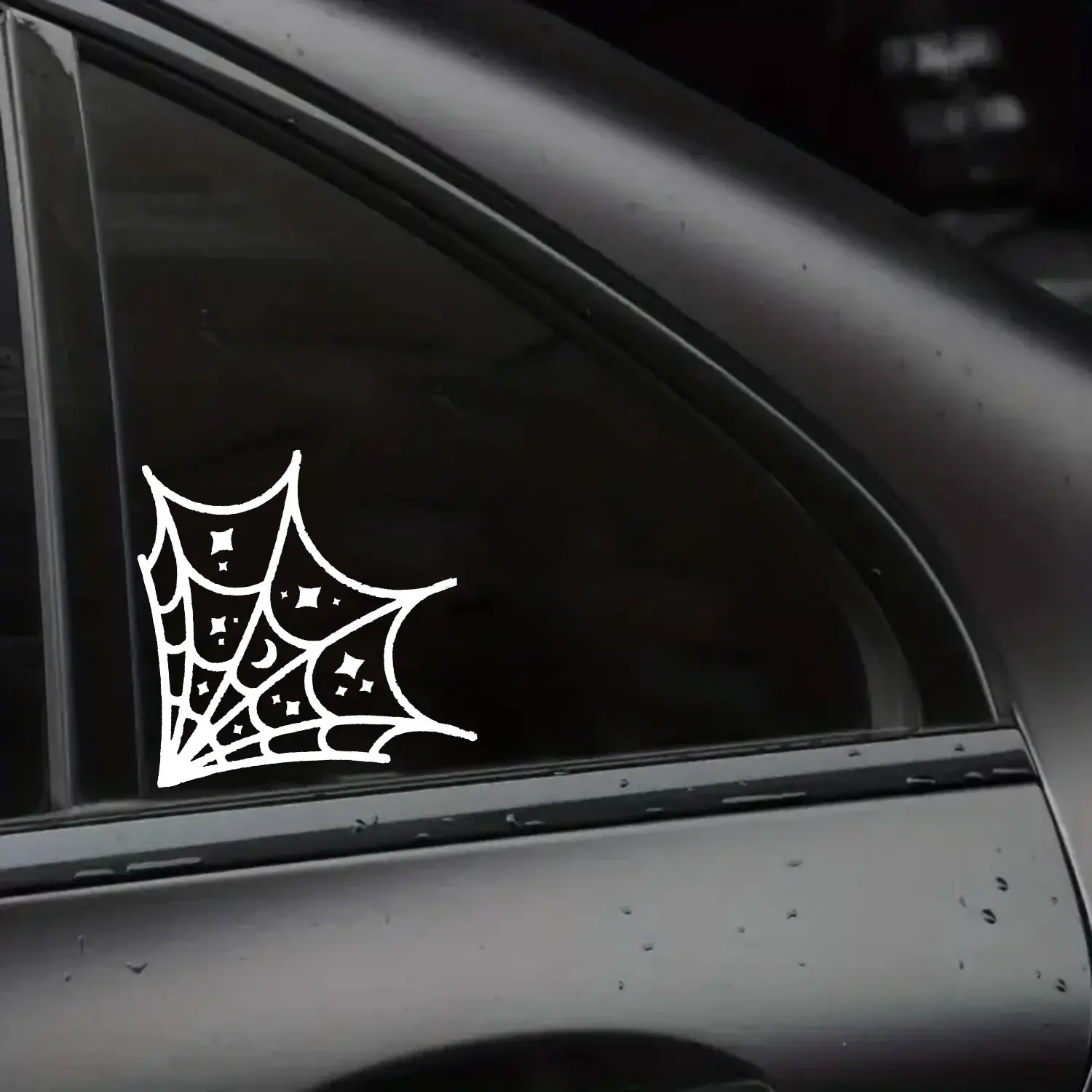 Spider Web Gothic Sticker Celestial Aesthetic Vinyl Decal for Car Window Laptop Mirror Tumbler Dark Goth Style Trendy Decor Sticker