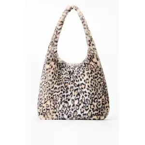John Galt Women's Leopard Faux Fur Shoulder Bag