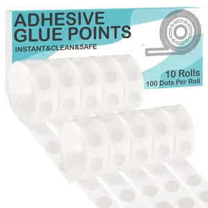 1000 count Clear Glue Points Dots Double Sided Adhesive Removable for Balloons Craft Sticky