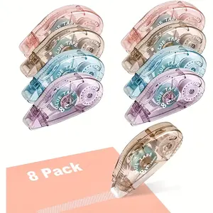 Double-Sided Tape Roll Set (4/6/8 Pieces), Scrapbook Supplies, Craft Tape Roller, Adhesive Tape for Scrapbooking, School Office Log Items, Adhesive Strips