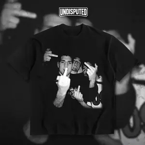 HEAVYMETAL Diaz Brothers Middle Finger Heavy Cotton T-shirt UFC Nate Diaz & Nick Diaz Funny Shirt Fan UFC Meme Apparel Classic Gift For UFC Fans DTG Printed