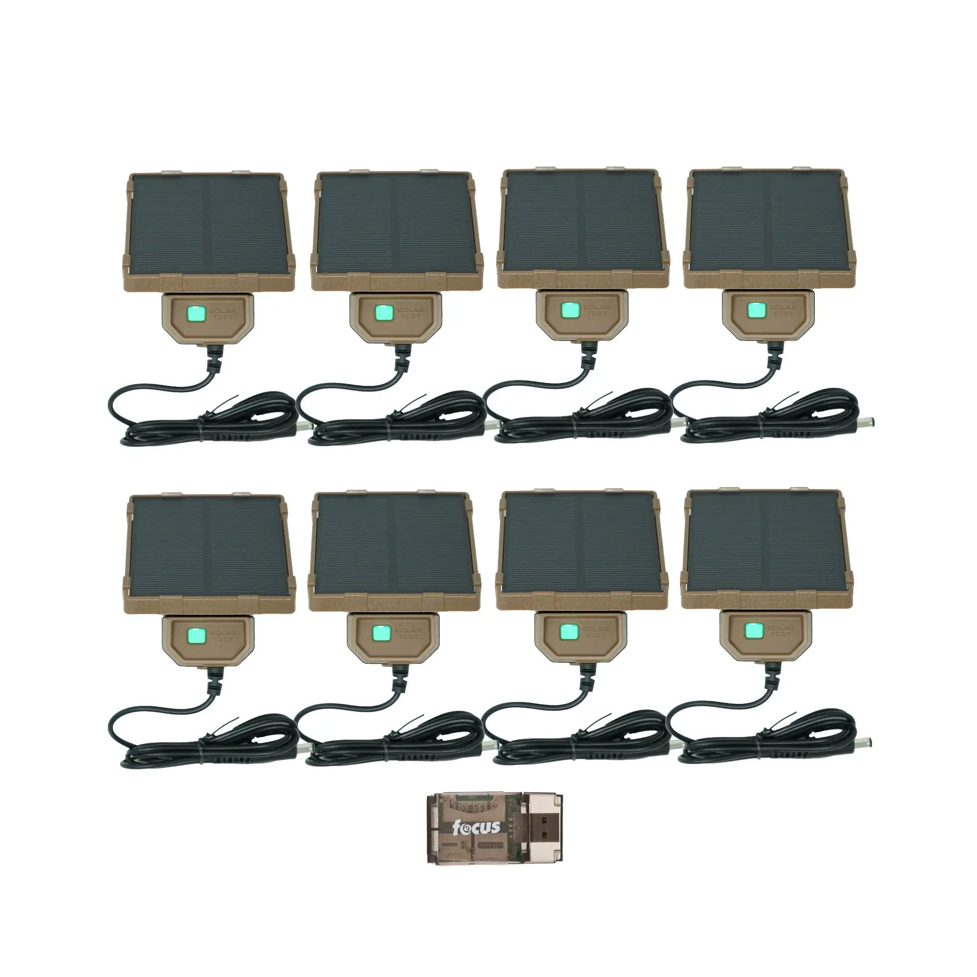 Browning Trail Cameras Universal Solar Camera Power Pack (8-Pack) with Card Reader Bundle