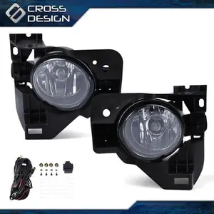 CROSSDESIGN Fit For 2009-2014 Nissan Maxima Left & Right Clear Driving Fog Lights W/ Bulbs