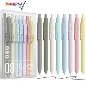 Jimmidda 8 Pack Vintage Colorful Gel Pens with Fidget Ball, 0.7mm Medium Point Quick Drying No Smudge Retractable Pens, Ultra Smooth Writing Ergonomic Grip Ballpoint Pens, Perfect for Journaling, Note Taking, Doodling, School Office Supplies & Gift Cards