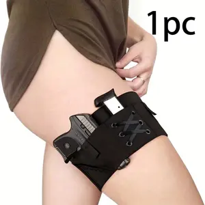 Women's Concealed Leg Holster, Elastic Tight Pants, Quick Draw Gun Belt, Adjustable Tactical Gear, Ideal for Hunting & Camping