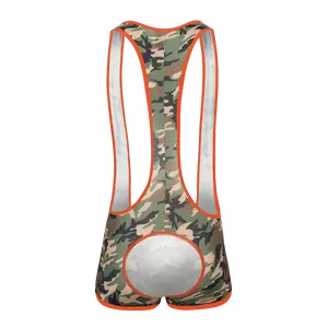 Gruff Pup Combat Singlet - Men's Wrestling Singlet - Assless & Full Coverage Styles - Camo Camouflage Stretchy Comfortable Fabric