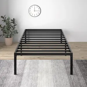 【Clearance】SHA CERLIN Basic Metal Bed Frame-Twin Size ,No Box Spring Needed/Noise-Free & Non-Slip Design.