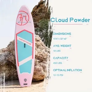 10'6" x 32" x 6" Inflatable Stand Up Paddle Board, Stable Wide SUP with Non-Slip EVA Deck, Portable Paddleboard with Premium Accessories, for Adults Youth Lake Beach Surf