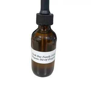 Sixth Day Family Farm Organic Oil of Oregano 2 oz Bottle with Dropper US Extracted from Wild Plant Rich in Carvacrol Antioxidants Natural Cleansing Purifying Effects Skin Repair Serums