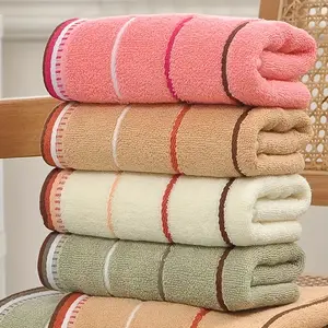Ultra-Soft Striped Towel Set, Soft Absorbent Towel, Comfortable Face Towels for Washing, Convenient for Travel And Party Hand Towels, Suitable for Couples, Gyms, And Yoga Studios