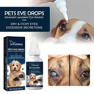 PruFlo Pet Eye Drops for Cats and Dogs 10ml Tear Stain Remover Relieves Eye Itch Cleanses Eyes Advanced Lavender Eye Solution