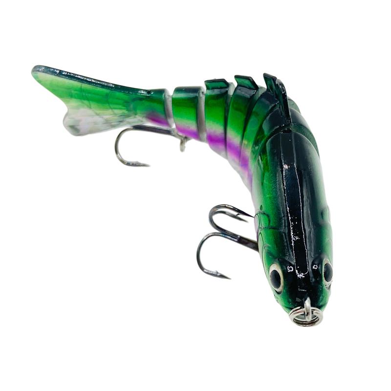 Dealforyoudays 5pcs Artificial Fishing Bait with Hook Multi-Jointed Crankbait Bionic Hard Fishing Bait 3.94-inch Lifelike Swimbait for Fresh & Saltwater Angling