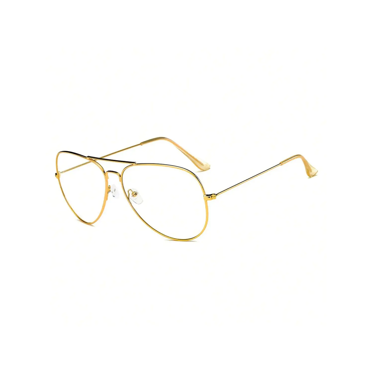 Classic Aviator Glasses for Women Men Metal Frame Clear Lens Eyeglasses F1001-CA03