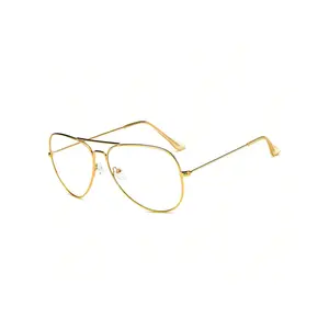 Classic Aviator Glasses for Women Men Metal Frame Clear Lens Eyeglasses F1001-CA03