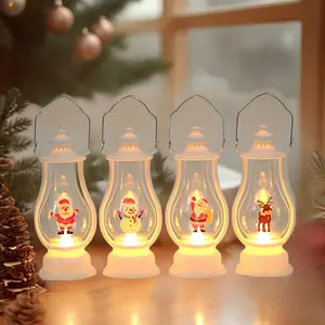 Christmas Decoration Lamp, Vintage Handheld Lantern, LED Night Light, Creative Oil Lamp, Holiday Decor, Gift Idea