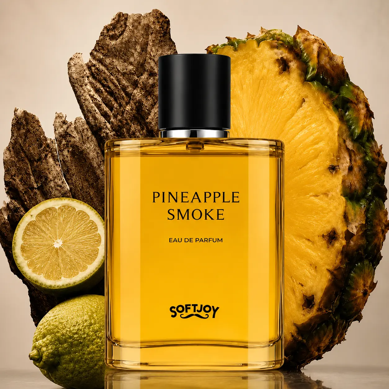 Pineapple Smoke Eau De Parfum 90ml (3.04oz) Lemon, Blackcurrant, Rose, Musk, Ambergris, Vanilla | Long Lasting Luxury Fragrance for Men | Premium Gift