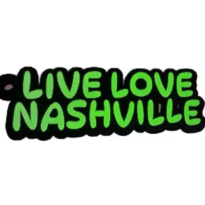 Live Love Nashville - Keychain - 100% will be donated to Live love Nashville. PLA Back Compact Accessory for Key Storage or Small Accessories Ideal for Everyday Use.