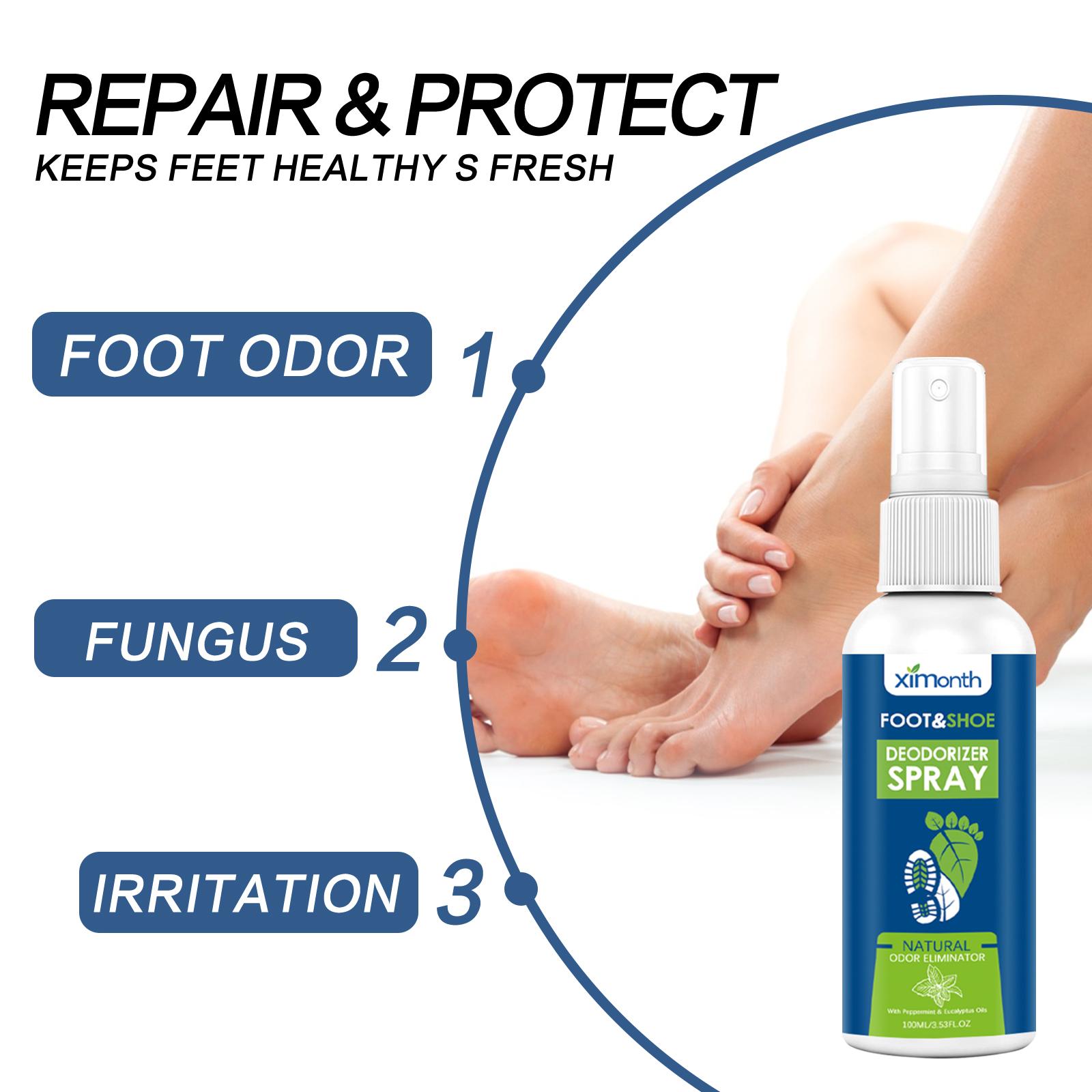 Foot Deodorant Spray, Foot Care for Sweat & Odor, Refresh & Dry Comfort, Daily Foot Freshening Care