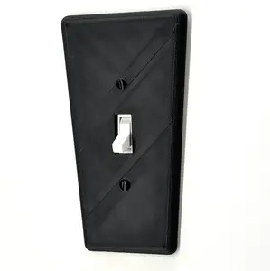 Modern Angled Black Light Switch and Outlet Cover Plate Set – Sleek Minimalist Design for Contemporary Homes