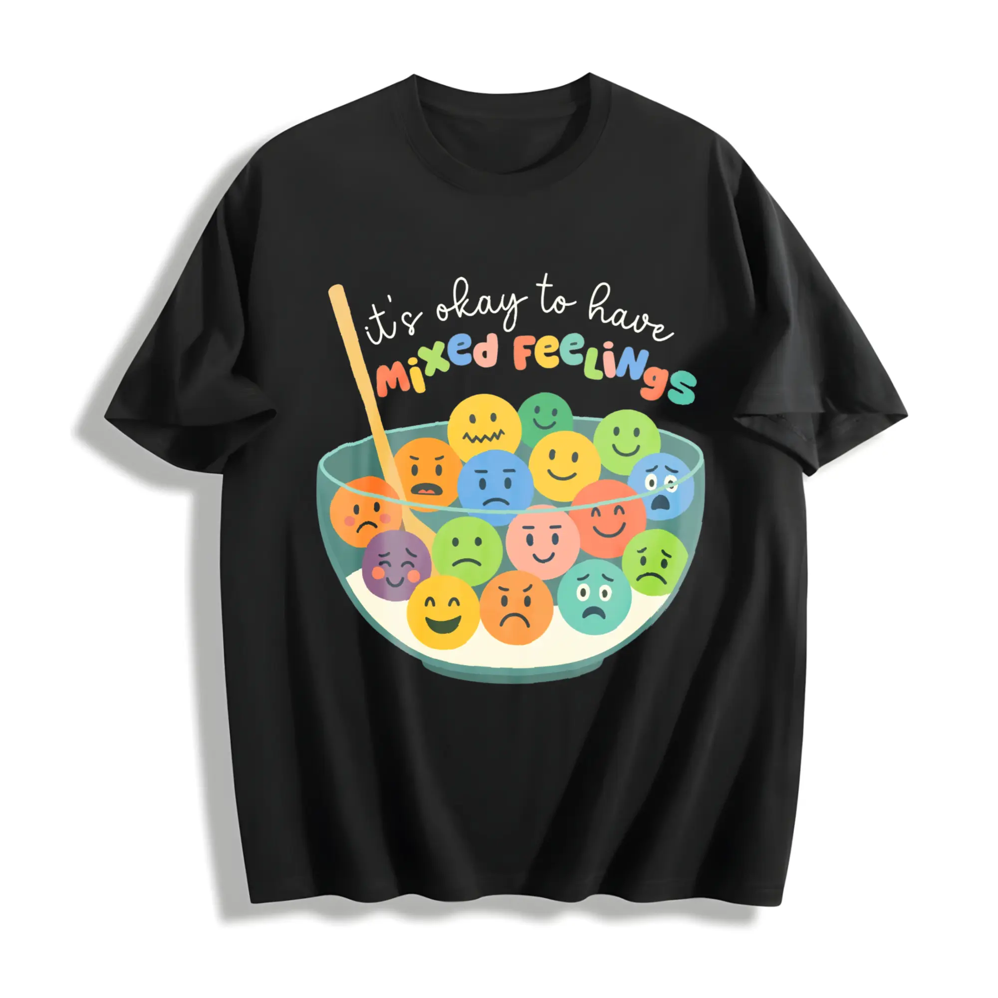 Its Okay to Have Mixed Feelings TShirt, Mental Health Therapy Tee, Teacher Emotions TShirt, Inclusion Counselor Tee BCBA Casual Cotton