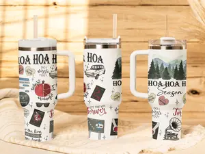 Twilight Forks Season Tumbler | 20oz Skinny & 40oz with handle | Team Jacob vs Team Edward | Vampire Aesthetic Cup