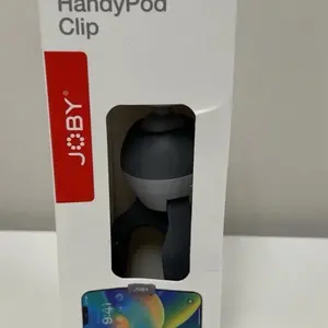 JOBY - HandyPod Clip Tripod Cell Phone Mount Foldable Table Top Grey Vlog Camera Rotatable Car