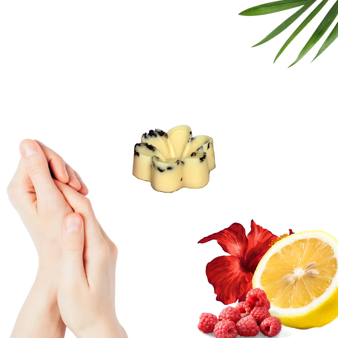 Lemon Hibiscus Raspberry Lotion Bar, Zerowaste, Biodegradable, Plant-Based, Handmade, Organic