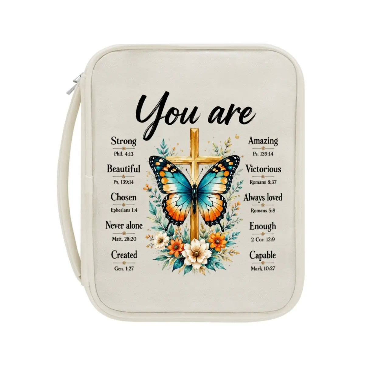 Floral Bible Case for Women ,11.81*9.06*1.97  Bible Cover Case  for Men Women Christian Faith Followers - Perfect for Bible Study Church Travel Home Bible Decorating Christian Gifts