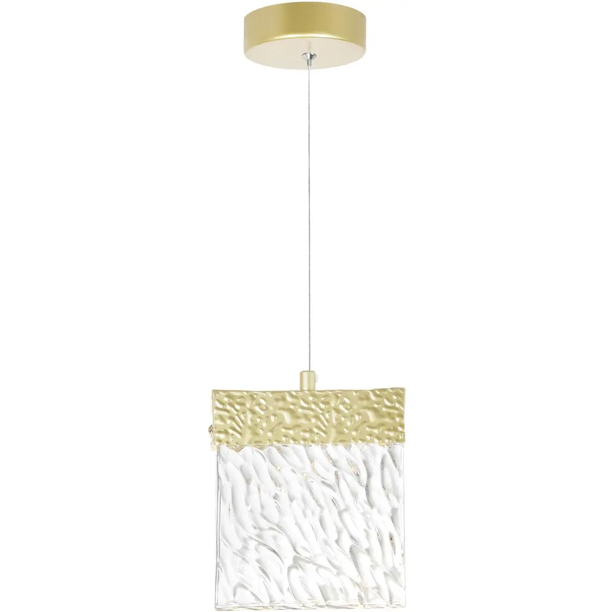 CWI Lighting Carolina LED 1 inch Gold Leaf Down Mini Pendant Ceiling Light 1090P6-1-620