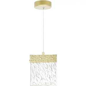 CWI Lighting Carolina LED 1 inch Gold Leaf Down Mini Pendant Ceiling Light 1090P6-1-620