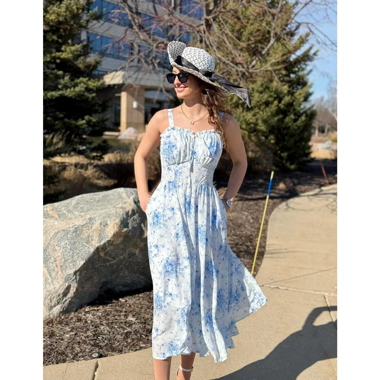 Scarlet Darkness Summer Dresses for Women 2026 Floral Corset Dress Long  Milkmaid Dress with PocketABEasyKitchen Living6 - TikTok Shop