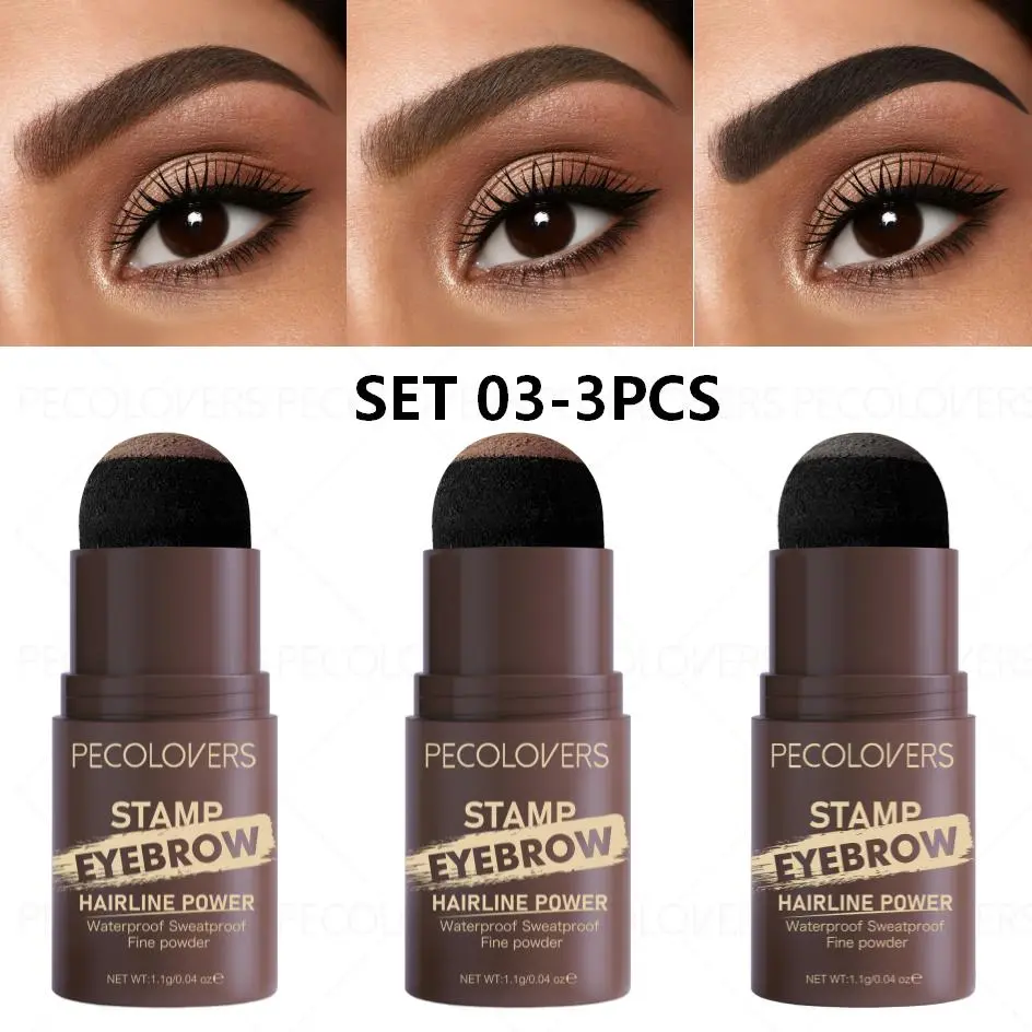 3PCS/set  Anti-Smudge Eyebrow Powder,Waterproof And Sweatproof,  Create Clear-Cut And Natural Eyebrows, Eyebrow Makeup, Eyebrow Makeup Products