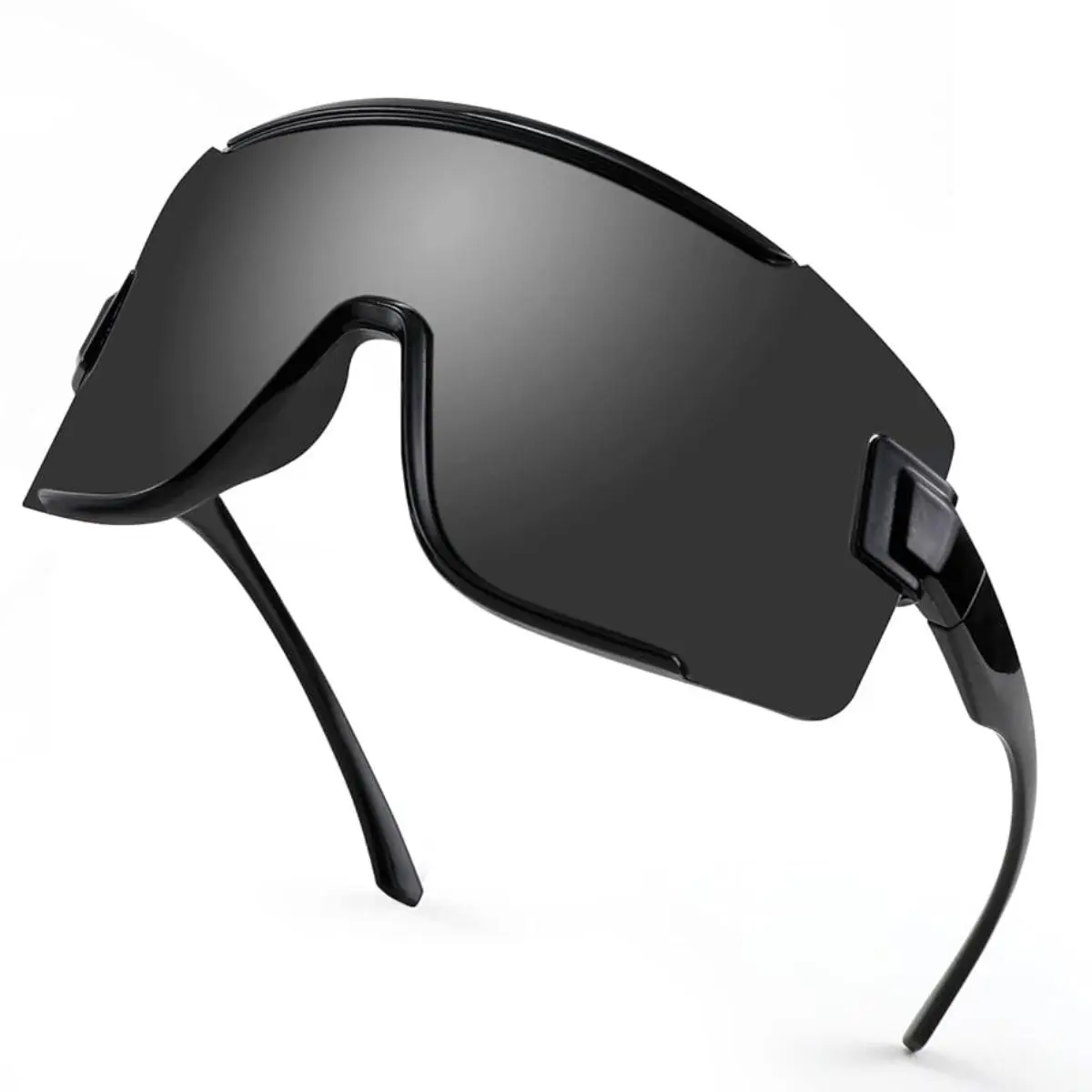 FEISEDY Vision Big Shield Wraparound Sunglasses Rave for Men Women Neon Sun Visor Glasses Cycling Ski Shades 80s 90s B5019