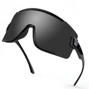 FEISEDY Vision Big Shield Wraparound Sunglasses Rave for Men Women Neon Sun Visor Glasses Cycling Ski Shades 80s 90s B5019