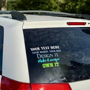Custom Text Decals – Waterproof Vinyl Lettering for Cars, Party Decor, Laptops, Tumblers