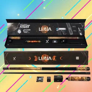 Evo Luna Maxbing Edition – Golden Crest | Moonlight Precision Cue | Glass Fiber Shaft, Carbon–Glass Butt, TIME 3 Tip, 3/8-10 Joint | Complete Player Kit