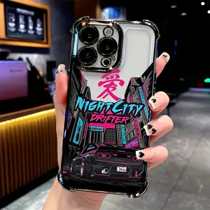 Cool Racing Car Phone Case for iPhone 16 15 14 13 12 11 Pro Max X XR XS Max 8 7 Plus, Anti-Drop Protective Transparent Soft Back Cover