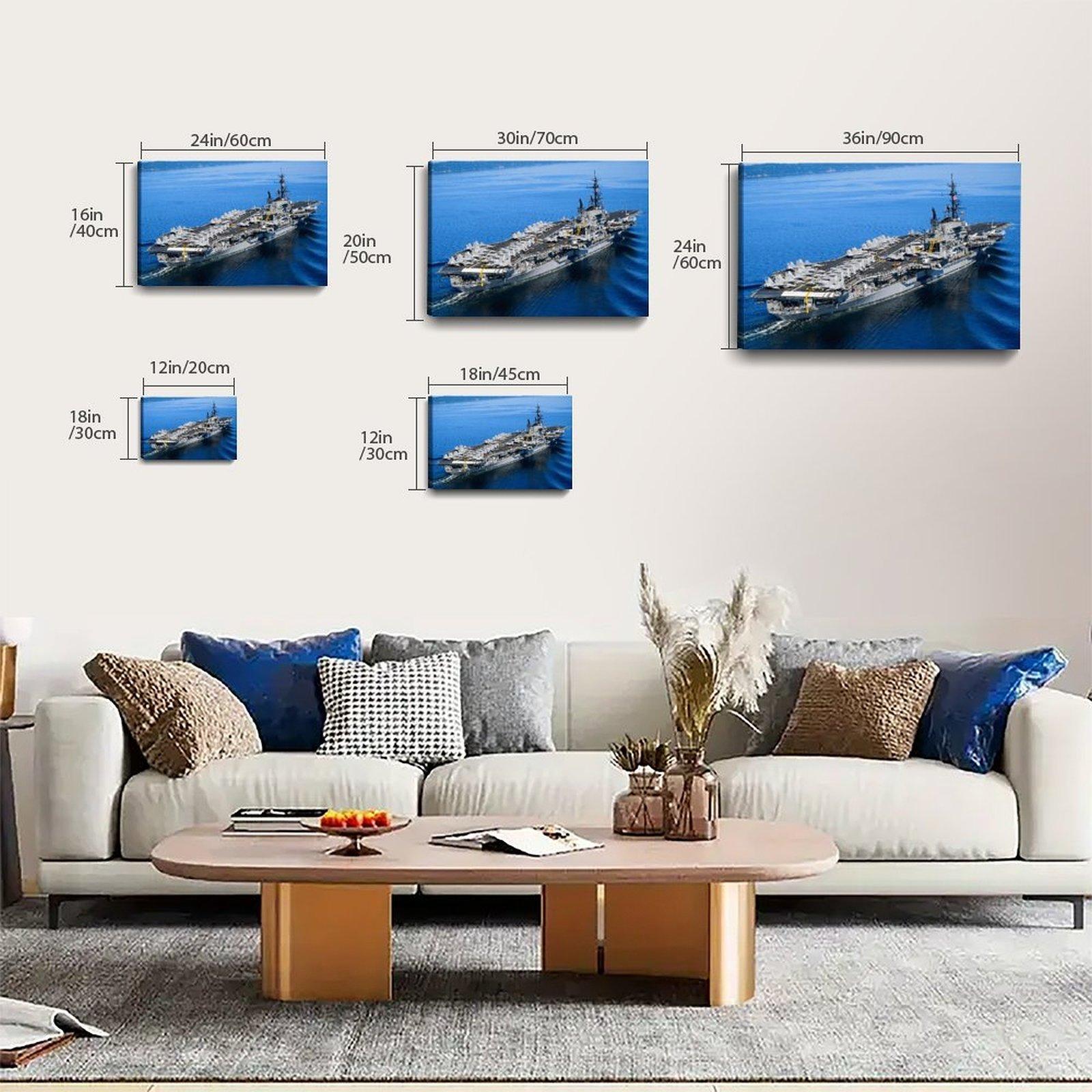 Military Ship Poster USS Midway (CV-41) Poster Decorative Painting Canvas Wall Art Picture Print Modern Family Bedroom Decor