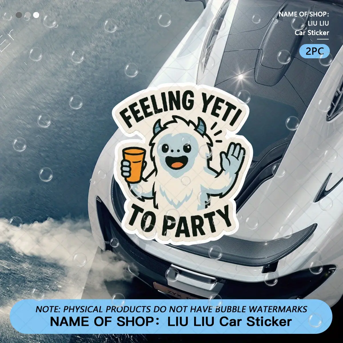 2 Waterproof Vinyl Stickers - Funny Snowman Drinking Orange Drink - "Get Ready for A Party!" Car, Motorcycle, Laptop,helmet, Cup Decoration - Suitable for SUVs, Vehicles, Drinks - Birthdays, - Cute Snowman Design, Car Stickers, Plastic and Glass Stickers,