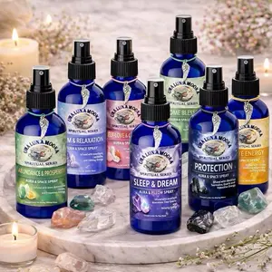 Luxury Room & Linen Spray | Crystal Intention Aura Mist | Pillow Spray, Home Fragrance & Self Care Gift