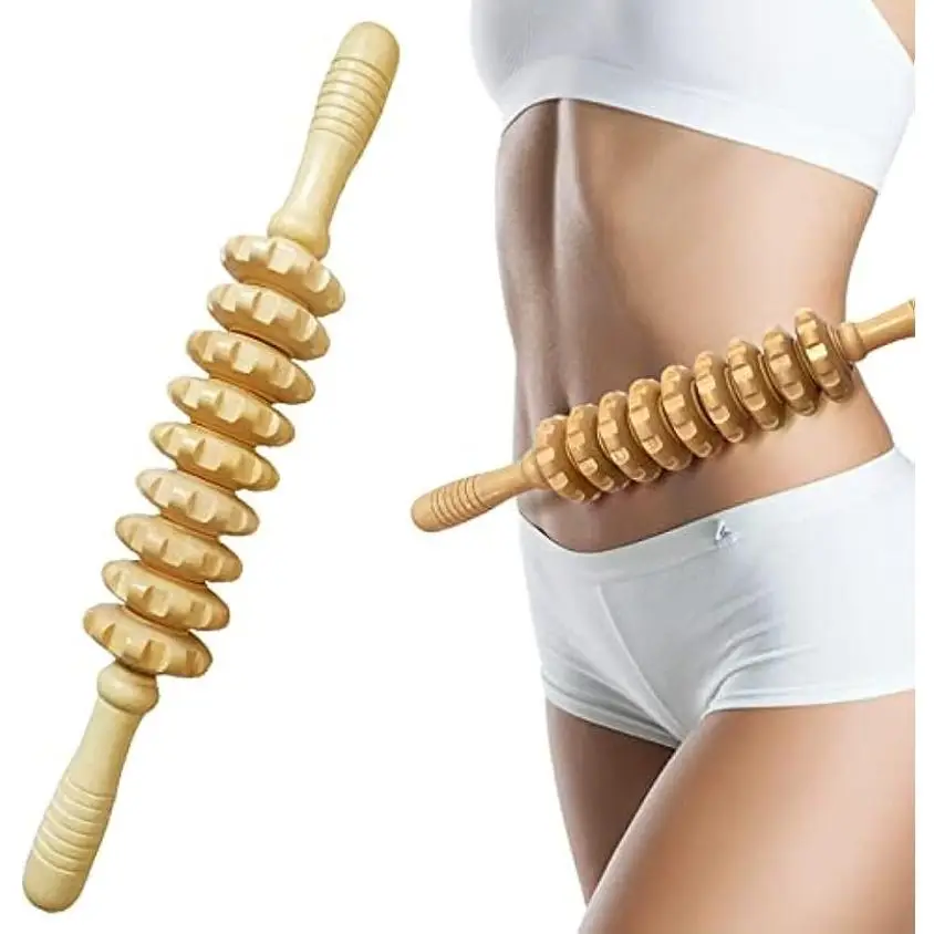 Manual Wooden Massage Roller, Muscle Release Roller, Manual Massage Tool For Fascia Cellulite, Gift for Women