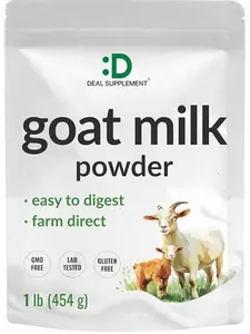 Goat Milk Powder, 1lb – Natural Grass Fed Source from Australia – Farm Direct – Easy to Digest – Powdered Goat Milk Formula for Drinks, Baking & Cooking – Non-GMO, Filler Free, Pet Friendly Calcium Protein Milky