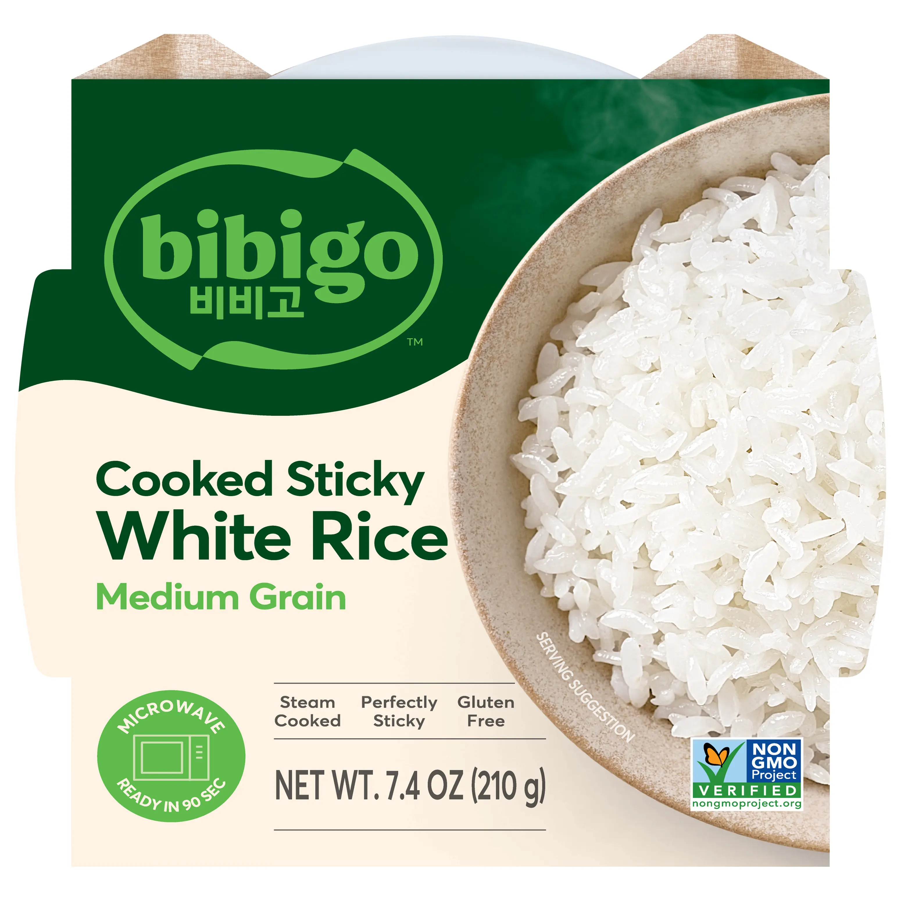 bibigo™ Korean Style Cooked Sticky White Rice Bowl (Single Pack)