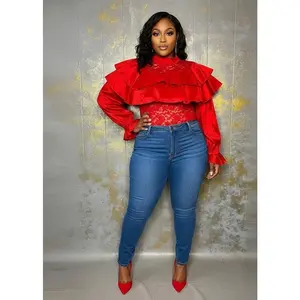 Talk About It Blouse- Red Curvy
