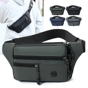 2026 Korean-Style Men's Waterproof Sling Crossbody Chest Bag - Lightweight Slouchy Belt Bag with Lightweight Pockets, Side Pouch, Waterproof Fanny Pack Design for Hiking, Daily Commute, Waterproof Fanny Packs