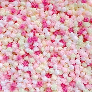 200 pieces of pink series mixed resin 3mm mini rose flat back flower statues - rich in colors, perfect for nail art, Nail Art Design, wedding DIY, scrapbook, jewelry crafts and accessories